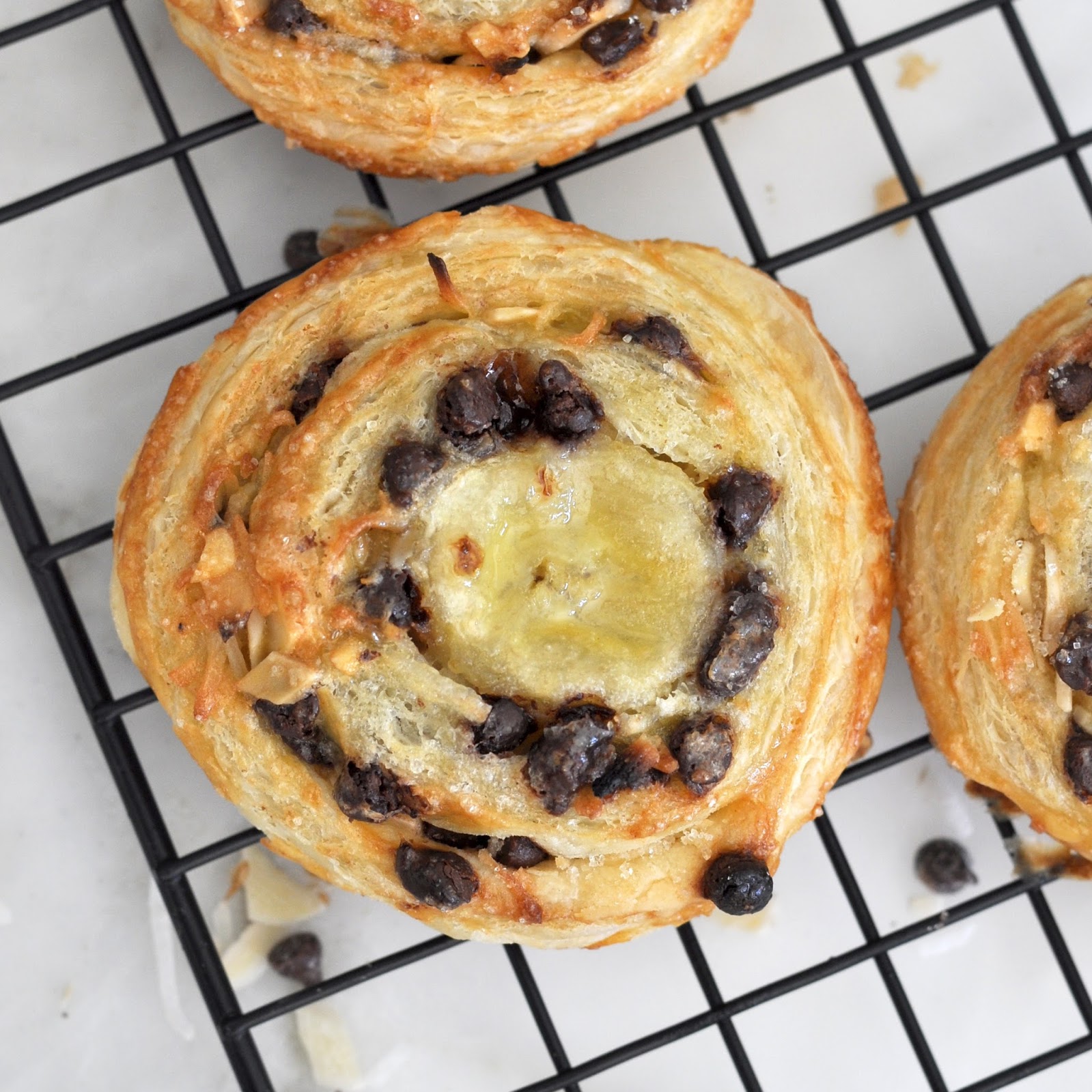 chocolate puff pastry swirls